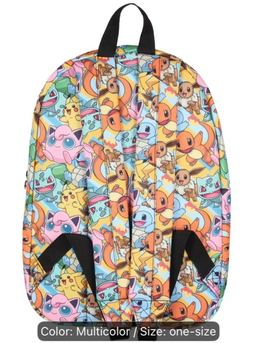 Pokemon Multicolor Kids Backpack with Pikachu, Charmander & More